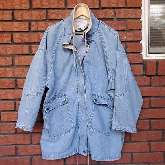 Stonybrook Jackets & Blazers - Vintage Denim Chore Barn Coat XL FLAW Cotton Blue Jean Jacket Heavyweight